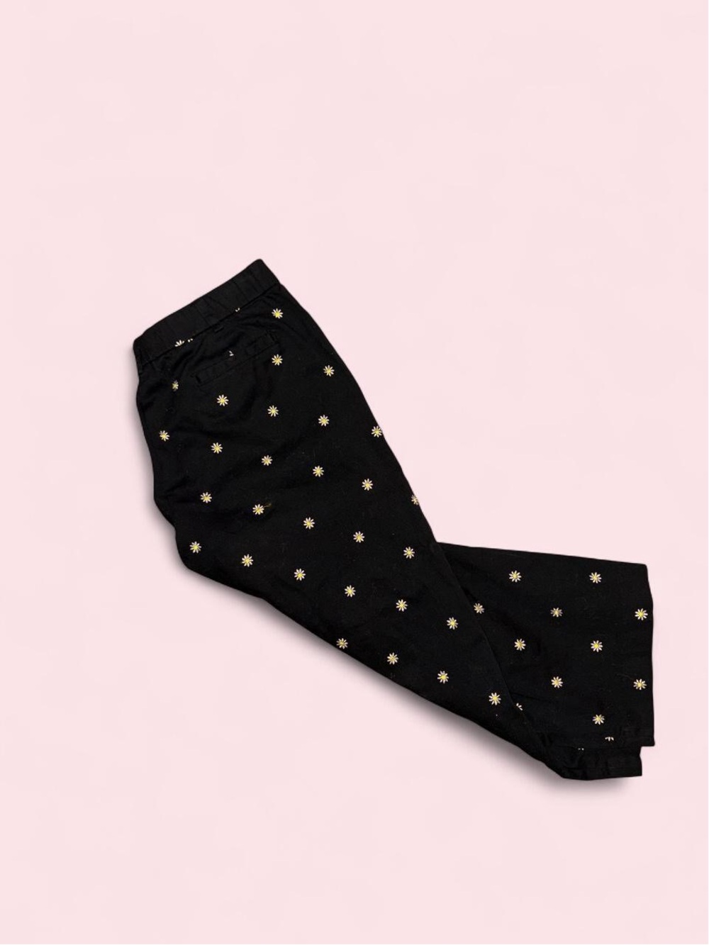 Girls' Black Floral Dot Jogger Pants
